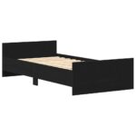 vidaXL Posteľný rám bez matraca čierny dub 90x200 cm kompozitné drevo – Obrázok 4