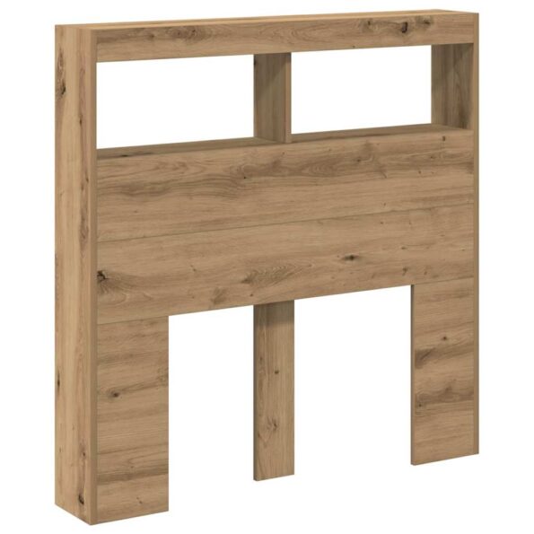vidaXL Skrinka na čelo postele s LED dub artisan 100x17x102 cm – Obrázok 6