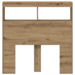 vidaXL Skrinka na čelo postele s LED dub artisan 100x17x102 cm – Obrázok 7