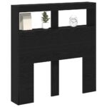 vidaXL Skrinka na čelo postele s LED čierna dub 100x17x102 cm – Obrázok 5