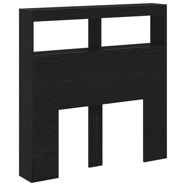 vidaXL Skrinka na čelo postele s LED čierna dub 100x17x102 cm – Obrázok 6