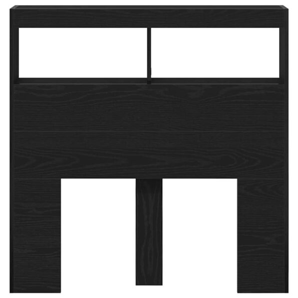 vidaXL Skrinka na čelo postele s LED čierna dub 100x17x102 cm – Obrázok 7