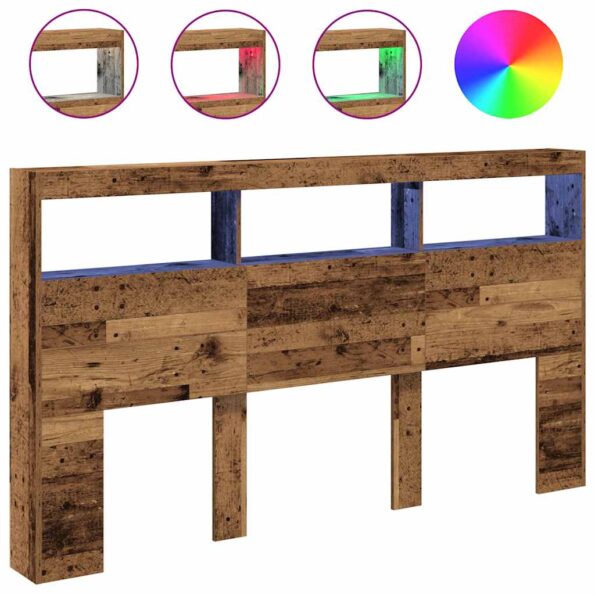 VXL8721158726643_a_en_hd_1.jpg vidaXL Skrinka na čelo postele s LED staré drveo 180x17x102 cm – Obrázok 2