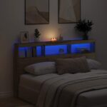 vidaXL Skrinka na čelo postele s LED dub artisan 180x17x102 cm