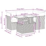 vidaXL 5-dielna záhradná súprava pohoviek s vankúšmi sivá – Obrázok 11