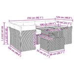 vidaXL 7-dielna záhradná súprava pohoviek s vankúšmi sivá polyratanová – Obrázok 12