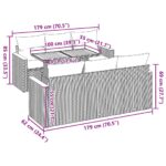 vidaXL 7-dielna záhradná súprava pohoviek s vankúšmi polyratan akácia – Obrázok 12
