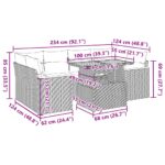 vidaXL 6-dielna záhradná súprava pohoviek s vankúšmi polyratan akácia – Obrázok 11