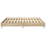 vidaXL Posteľný rám bez matraca dub sonoma 200x200 cm kompozitné drevo – Obrázok 6