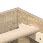 vidaXL Posteľný rám bez matraca dub sonoma 200x200 cm kompozitné drevo – Obrázok 8