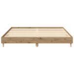 vidaXL Posteľný rám bez matraca remeselnícky dub 200x200 cm – Obrázok 5