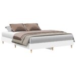 vidaXL Posteľný rám bez matraca biely 150x200 cm kompozitné drevo – Obrázok 2