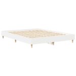 vidaXL Posteľný rám bez matraca biely 150x200 cm kompozitné drevo – Obrázok 4