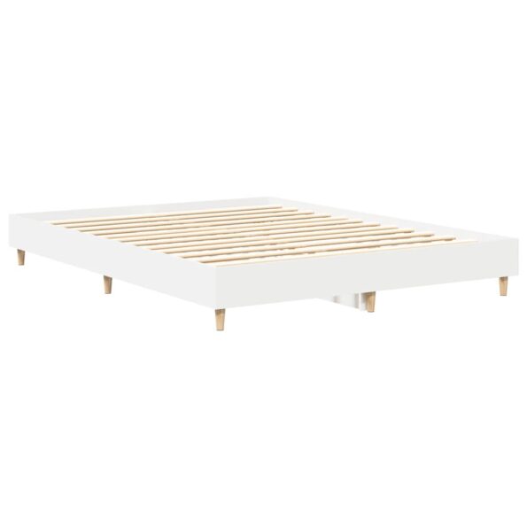 vidaXL Posteľný rám bez matraca biely 150x200 cm kompozitné drevo – Obrázok 4