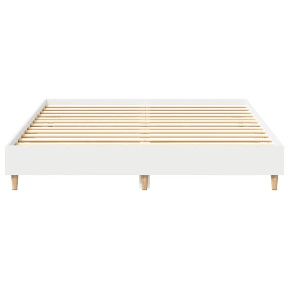 vidaXL Posteľný rám bez matraca biely 150x200 cm kompozitné drevo – Obrázok 5