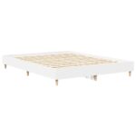 vidaXL Posteľný rám bez matraca biely 150x200 cm kompozitné drevo – Obrázok 7