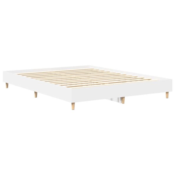vidaXL Posteľný rám bez matraca biely 150x200 cm kompozitné drevo – Obrázok 7