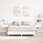 vidaXL Posteľný rám bez matraca biely 150x200 cm kompozitné drevo