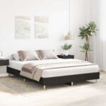 vidaXL Posteľný rám bez matraca čierny 150x200 cm kompozitné drevo – Obrázok 3