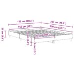 vidaXL Posteľný rám bez matraca čierny 150x200 cm kompozitné drevo – Obrázok 10
