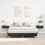 vidaXL Posteľný rám bez matraca čierny 150x200 cm kompozitné drevo