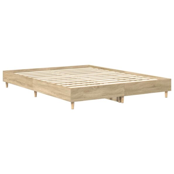 VXL8721158757012_g_en_hd_2.jpg vidaXL Posteľný rám bez matraca dub sonoma 150x200 cm kompozitné drevo – Obrázok 4