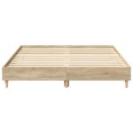 vidaXL Posteľný rám bez matraca dub sonoma 150x200 cm kompozitné drevo – Obrázok 5