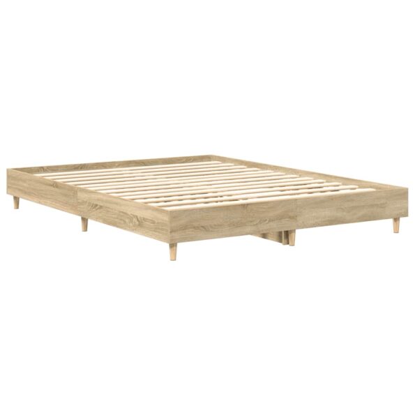 VXL8721158757012_g_en_hd_5.jpg vidaXL Posteľný rám bez matraca dub sonoma 150x200 cm kompozitné drevo – Obrázok 7