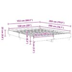 vidaXL Posteľný rám bez matraca dub sonoma 150x200 cm kompozitné drevo – Obrázok 10