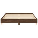 vidaXL Posteľný rám bez matraca hnedý dub 150x200 cm kompozitné drevo – Obrázok 5