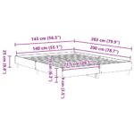 vidaXL Posteľný rám bez matraca 140x200 cm kompozitné drevo – Obrázok 10