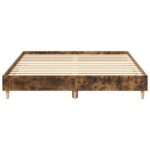 vidaXL Posteľný rám bez matraca dymový dub 140x200 cm kompozitné drevo – Obrázok 5