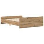 vidaXL Posteľný rám bez matraca remeselnícky dub 140x200 cm – Obrázok 7