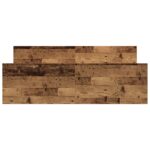 vidaXL Posteľný rám bez matraca staré drevo 120x190cm kompozitné drevo – Obrázok 5