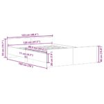 vidaXL Posteľný rám bez matraca remeselnícky dub 120x190 cm – Obrázok 10