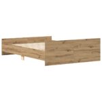 vidaXL Posteľný rám bez matraca remeselnícky dub 140x190 cm – Obrázok 7