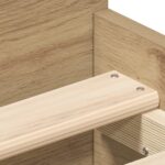 vidaXL Posteľný rám bez matraca remeselnícky dub 90x200 cm – Obrázok 9