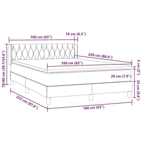 vidaXL Posteľný rám bez matraca remeselnícky dub 90x190 cm – Obrázok 11