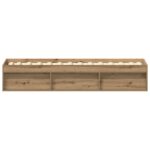vidaXL Posteľný rám bez matraca remeselnícky dub 90x200 cm – Obrázok 6