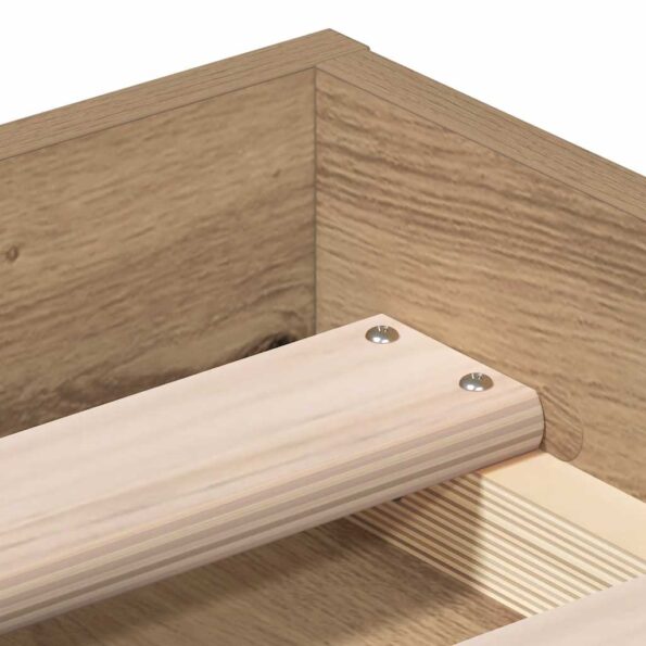 vidaXL Posteľný rám bez matraca remeselnícky dub 90x200 cm – Obrázok 8