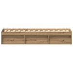 vidaXL Posteľný rám bez matraca remeselnícky dub 100x200 cm – Obrázok 6