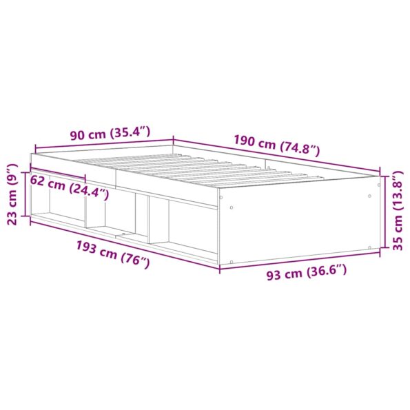 VXL8721158758163_g_en_hd_8.jpg vidaXL Posteľný rám bez matraca staré drevo 90x190cm kompozitné drevo – Obrázok 10