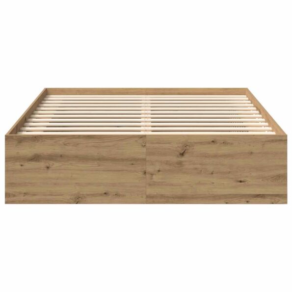 vidaXL Posteľný rám bez matraca remeselnícky dub 120x190 cm – Obrázok 5