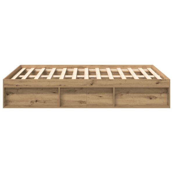 vidaXL Posteľný rám bez matraca remeselnícky dub 120x190 cm – Obrázok 6