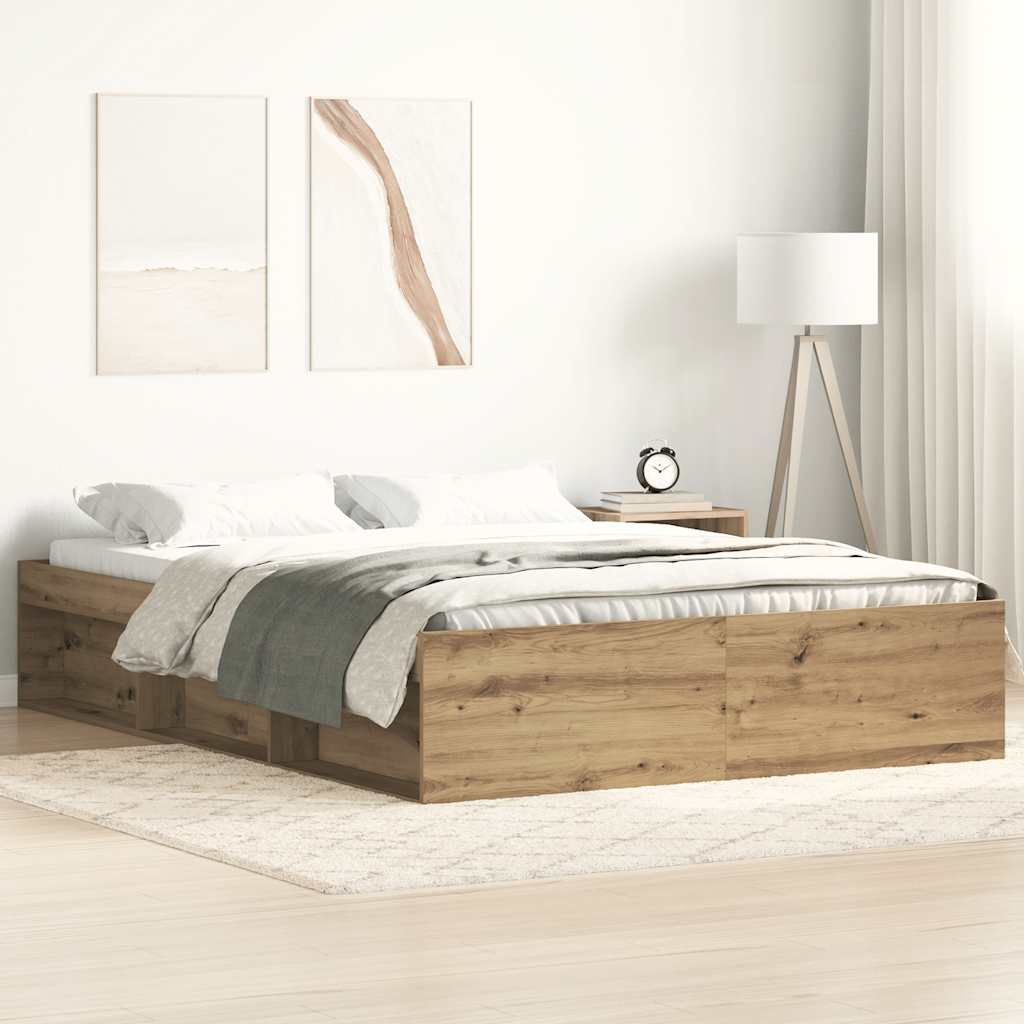 VXL8721158758682_m_en_hd_1.jpg vidaXL Posteľný rám bez matraca remeselnícky dub 120x190 cm – Obrázok 1