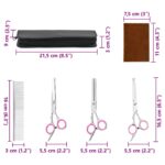 VidaXL 4-dielna sada nožníc na úpravu psov z nehrdzavejúcej ocele – Obrázok 8