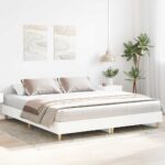 vidaXL Posteľný rám bez matraca biela 180x200cm kompozitné drevo – Obrázok 3