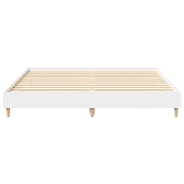 vidaXL Posteľný rám bez matraca biela 180x200cm kompozitné drevo – Obrázok 5