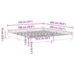 vidaXL Posteľný rám bez matraca Čierna 180x200cm kompozitné drevo – Obrázok 10