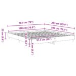 vidaXL Posteľný rám bez matraca 180x200cm kompozitné drevo – Obrázok 9